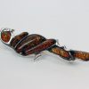 Italian Design Handmade German Baltic Amber Parrot Brooch 925 Silver BD055 RRP£130!!!