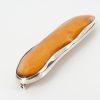 Antique Butterscotch Baltic Amber Handmade 925 Silver Brooch BD066 RRP£2500!!!