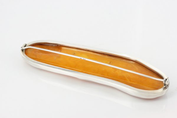 Antique Butterscotch Baltic Amber Handmade 925 Silver Brooch BD066 RRP£2500!!!