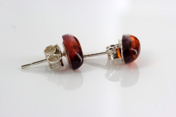 Elegant and Discreet German Baltic Amber Stud Earrings 925 Silver ST0048 RRP£13!!!