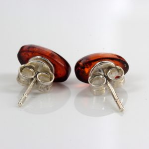 Elegant and Discreet German Baltic Amber Stud Earrings 925 Silver ST0048 RRP£13!!!