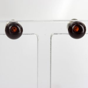 Stylish German Baltic Amber Small Stud Earrings 925 Silver ST0037 RRP£12.00!!!