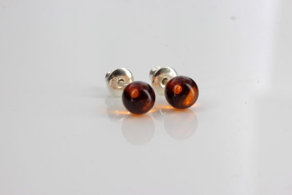 Stylish German Baltic Amber Small Stud Earrings 925 Silver ST0037 RRP£12.00!!!