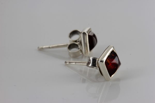 Classic German Baltic Amber Handmade Stud Earrings 925 Silver ST0041 RRP£13!!!