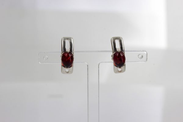 Italian Style German Baltic Amber Handmade Stud Earrings 925 Silver ST0042 RRP£ 20!!!