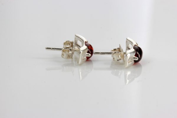 Italian Style German Baltic Amber Handmade Stud Earrings 925 Silver ST0042 RRP£ 20!!!