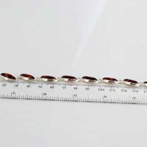 Italian Made German Baltic Amber Elegant Bracelet in 925 Sterling Silver BR087 RRP£125!!!