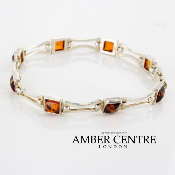 Italian Made Elegant Baltic Amber Elegant Bracelet in 925 Sterling Silver BR146 RRRP£130!!!