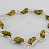 Italian Style German Baltic Amber Elegant Bracelet 925 Silver BR187G RRP£110!!!