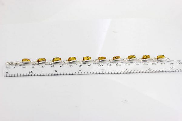 Italian Style German Baltic Amber Elegant Bracelet 925 Silver BR187G RRP£110!!!