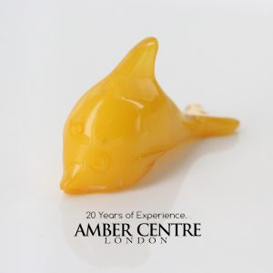 Intricately Carved Unique Baltic Amber Dolphin Carving CAR0085 RRP 70!!!