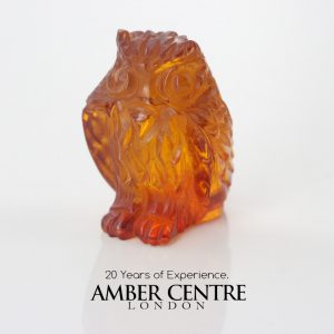 German Baltic Amber Intricately Crafted Unique Owl Carving CAR0088 RRP£225!!!