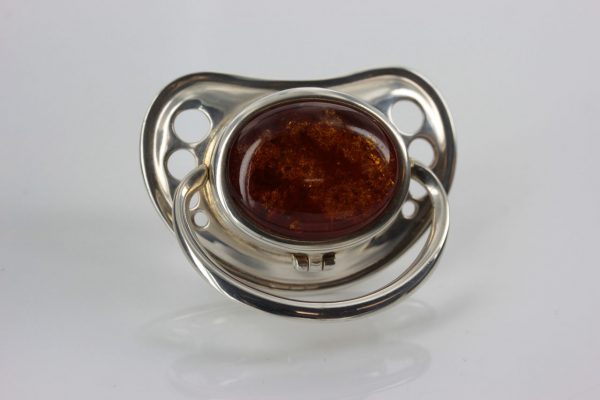 German Mother's Treasure Box/Dummy 925 Silver Baltic Amber CAR0109 RRP£395!!!