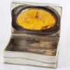 German Antique Trinket Box with Baltic Amber 925 Silver CAR0118 RRP£1000!!!