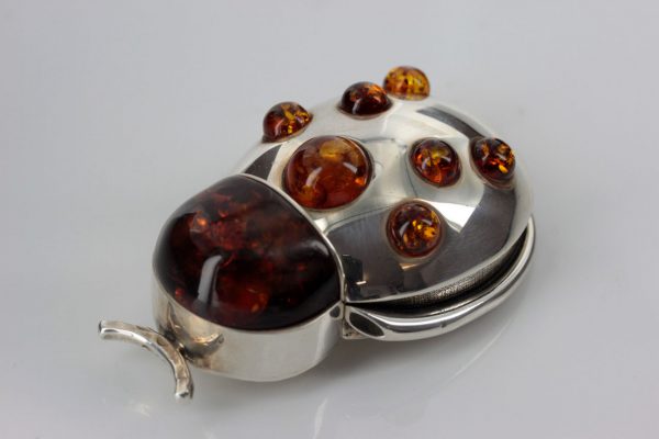 German Handmade Beetle Trinket Box Baltic Amber Elements CAR0119 RRP£595!!!