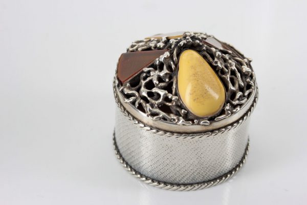 German Treasure Box German Baltic Amber Pieces in 925 Silver CAR0120 RRP£495!!!