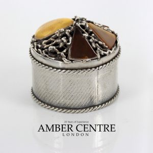 German Treasure Box German Baltic Amber Pieces in 925 Silver CAR0120 RRP£495!!!