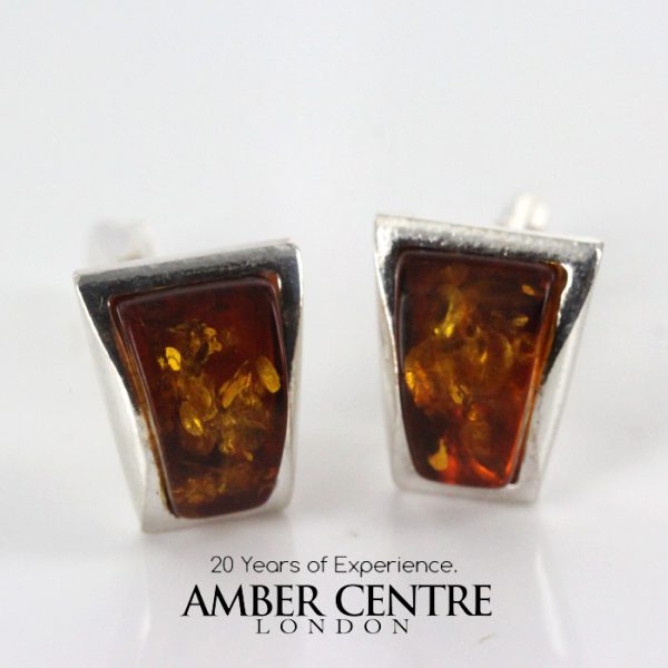 Italian Made Cufflinks With German Baltic Amber In 925 Sterling Silver CF001 RRP£90!!!