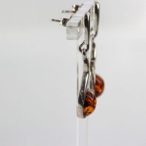 Drop Earrings Italian Style German Baltic Amber 925 Silver E0067 RRP£40!!