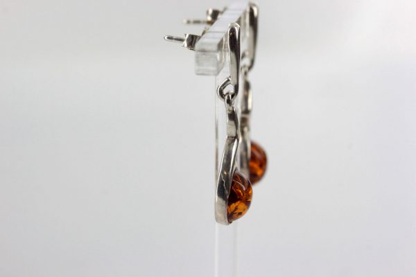 Drop Earrings Italian Style German Baltic Amber 925 Silver E0067 RRP£40!!