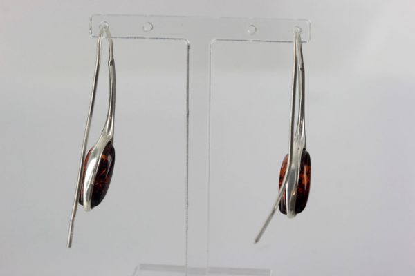 Earrings Baltic German Amber Italian Style 925 Silver Elegant E0068 RRP£50!!!