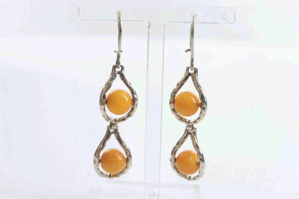 Antique Butterscotch German Baltic Amber Set includes Necklace/Earrings/Bracelet 925 Sterling Silver SET26 RRP£990!!!