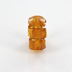 Opaque Rich Fiery Orange German BALTIC AMBER Handmade Elastic Ring RB038 RRP£35!!!
