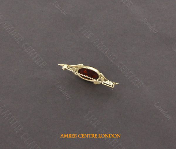 Italian Handmade Elegant German Baltic Amber Brooch in 9ct Gold GB0030 RRP£295!!!