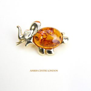 Italian Handmade Elegant German Baltic Amber Brooch in 9ct Gold GB0016 RRP£795!!!