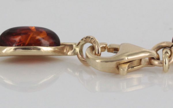 ITALIAN HANDMADE GERMAN BALTIC AMBER BRACELET IN 9CT solid GOLD GBR044-RRP£525!!!