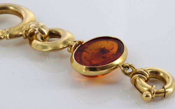 ITALIAN HANDMADE UNIQUE GERMAN BALTIC AMBER BRACELET IN 18CT solid GOLD -GBR105 RRP£3500!!!