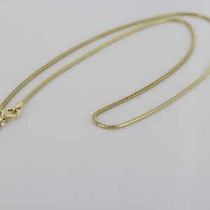 Classic Italian Made Real Snake 9ct solid Gold Chain-16"-1.2mm - GCH005 RRP£325!!!