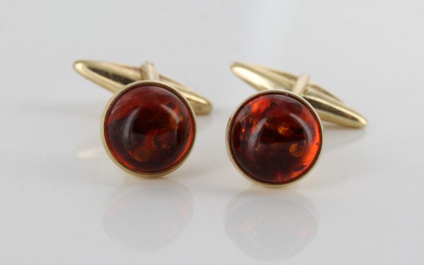 Italian Handmade Cufflinks German Baltic Amber In Solid 9ct solid Gold GF002 RRP£395!!!