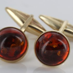 Italian Handmade Cufflinks German Baltic Amber In Solid 9ct solid Gold GF002 RRP£395!!!