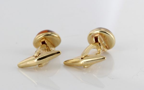 Italian Handmade Cufflinks German Baltic Amber In Solid 9ct solid Gold GF002 RRP£395!!!