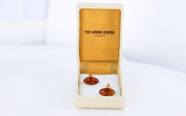 Italian Handmade German Baltic Amber Cufflinks In Solid 9ct Gold GF0035 RRP£575!!!