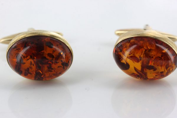 Italian Handmade Cufflinks German Baltic Amber In Solid 9ct solid Gold GF004 RRP£495!!!