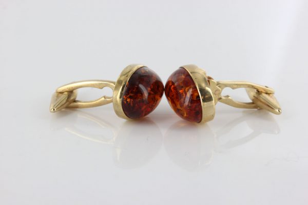 Italian Handmade Cufflinks German Baltic Amber In Solid 9ct solid Gold GF004 RRP£495!!!