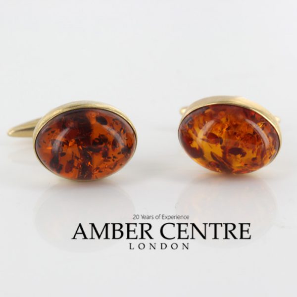 Italian Handmade Cufflinks German Baltic Amber In Solid 9ct solid Gold GF004 RRP£495!!!