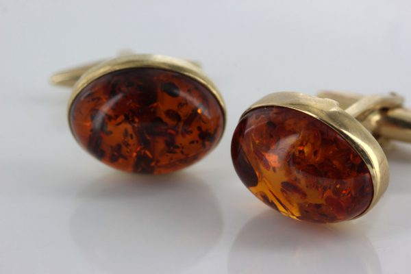 Italian Handmade Cufflinks German Baltic Amber In Solid 9ct solid Gold GF004 RRP£495!!!