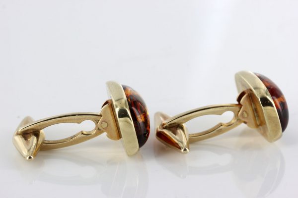 Italian Handmade German Baltic Amber Cufflinks In Solid 9ct Gold GF009 RRP£575!!!