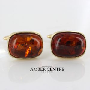 Italian Handmade German Baltic Amber Cufflinks In Solid 9ct Gold GF009 RRP£575!!!