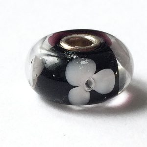 Genuine Murano Glass Trollbeads Charm White Flower 61302 RRP£25!!!