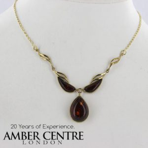 Italian Handmade German Baltic Amber Necklace in 9ct solid Gold- GN0021 RRP£575!!!