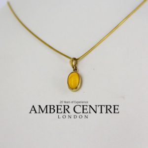 Italian Made German Butterscotch Amber Pendant in 9ct Gold GP0006Y RRP£175!!!