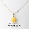 Italian Handcrafted German Butterscotch Amber Teardrop Pendant with 9ct solid Gold Loop GP0293 RRP£125!!!