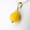 Italian Handcrafted German Butterscotch Amber Teardrop Pendant with 9ct solid Gold Loop GP0293 RRP£125!!!