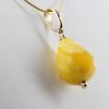 Italian Handcrafted German Butterscotch Amber Teardrop Pendant with 9ct solid Gold Loop GP0293 RRP£125!!!
