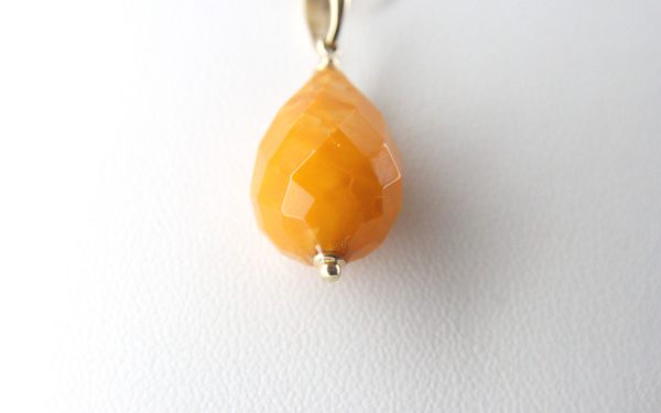 Italian Handcrafted Antique Butterscotch German Amber Pendant 9ct solid Gold Loop GP0298 RRP£225!!