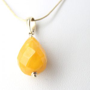 Italian Handcrafted German Antique Butterscotch Amber Teardrop Pendant with 9ct solid Gold Loop GP0299 RRP£225!!!